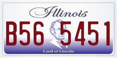 IL license plate B565451