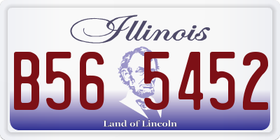 IL license plate B565452