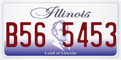 IL license plate B565453