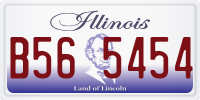 IL license plate B565454