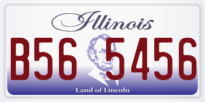 IL license plate B565456