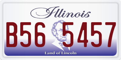 IL license plate B565457