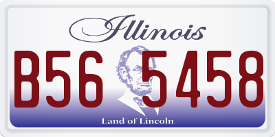 IL license plate B565458