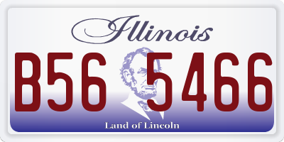 IL license plate B565466