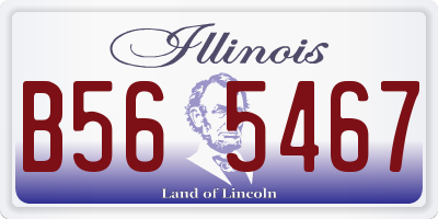 IL license plate B565467