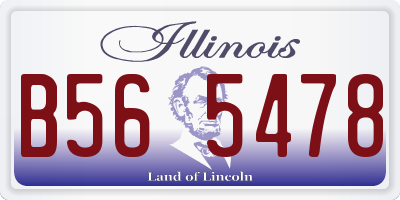 IL license plate B565478