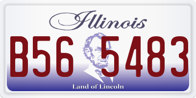 IL license plate B565483