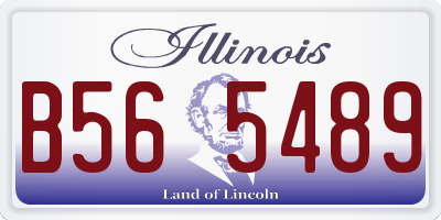 IL license plate B565489
