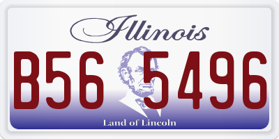 IL license plate B565496