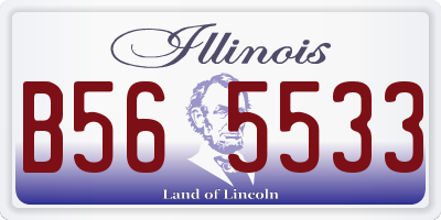 IL license plate B565533