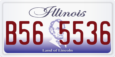 IL license plate B565536
