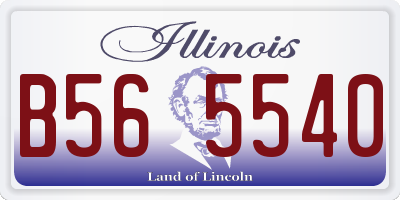 IL license plate B565540