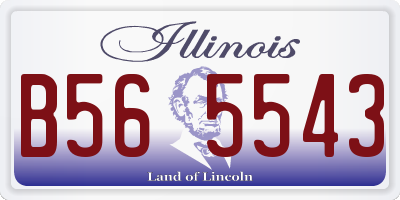 IL license plate B565543