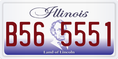 IL license plate B565551