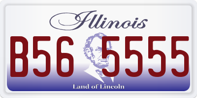 IL license plate B565555
