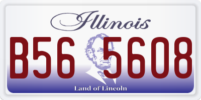 IL license plate B565608