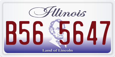 IL license plate B565647