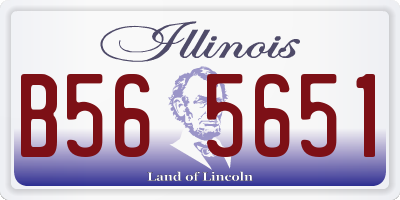 IL license plate B565651
