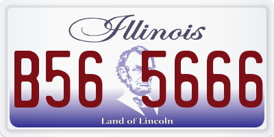 IL license plate B565666