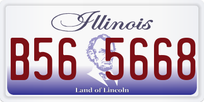 IL license plate B565668
