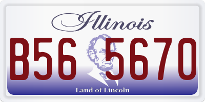 IL license plate B565670