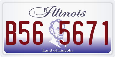 IL license plate B565671