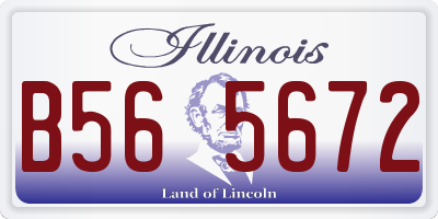 IL license plate B565672