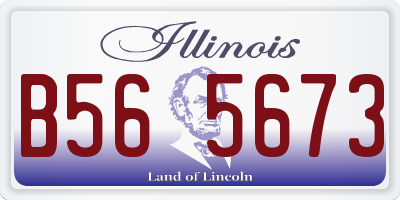 IL license plate B565673