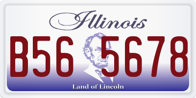IL license plate B565678