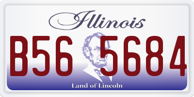 IL license plate B565684