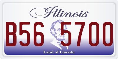 IL license plate B565700