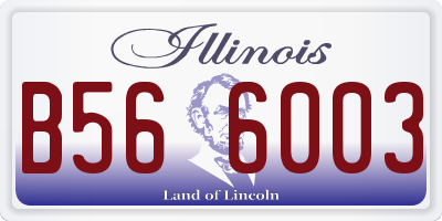 IL license plate B566003