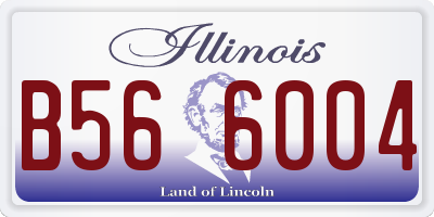 IL license plate B566004