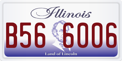 IL license plate B566006