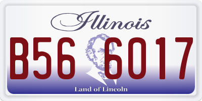 IL license plate B566017
