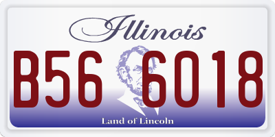 IL license plate B566018