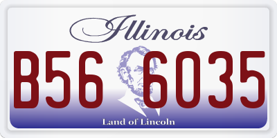IL license plate B566035