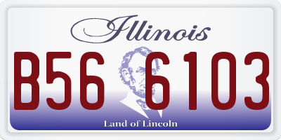 IL license plate B566103