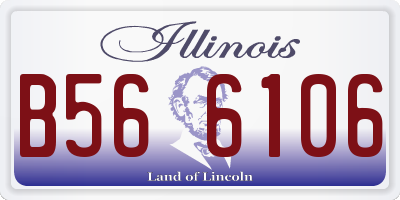 IL license plate B566106