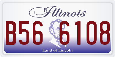 IL license plate B566108
