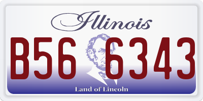 IL license plate B566343