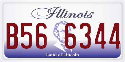 IL license plate B566344