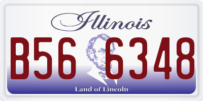 IL license plate B566348