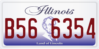 IL license plate B566354