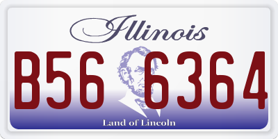 IL license plate B566364