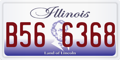 IL license plate B566368