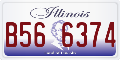 IL license plate B566374