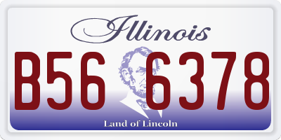 IL license plate B566378