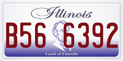 IL license plate B566392