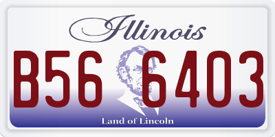 IL license plate B566403